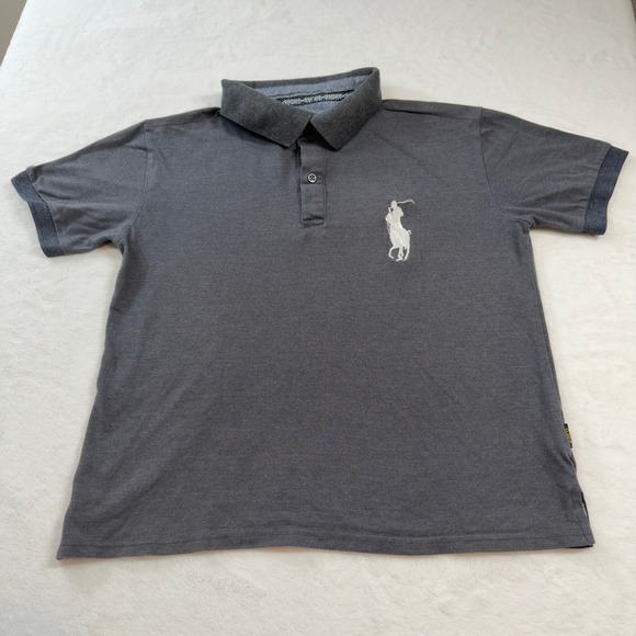 Polo Ralph Lauren Other - Polo Ralph Lauren Big Pony Polo Mens Medium Grey Good Custom Slim Fit Cotton